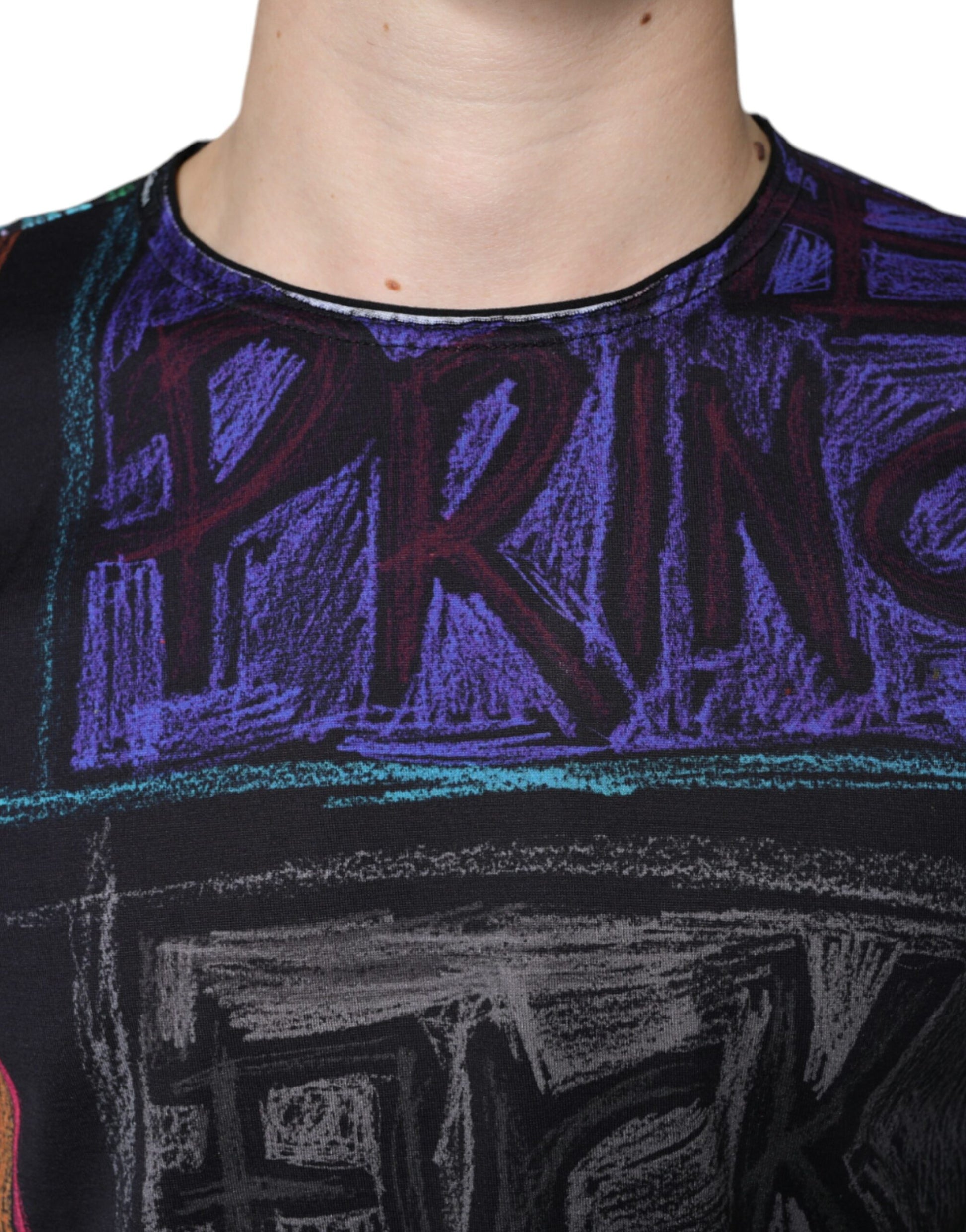 Dolce & Gabbana Multicolor Graphic Print Cotton T-shirt by Dolce & Gabbana
