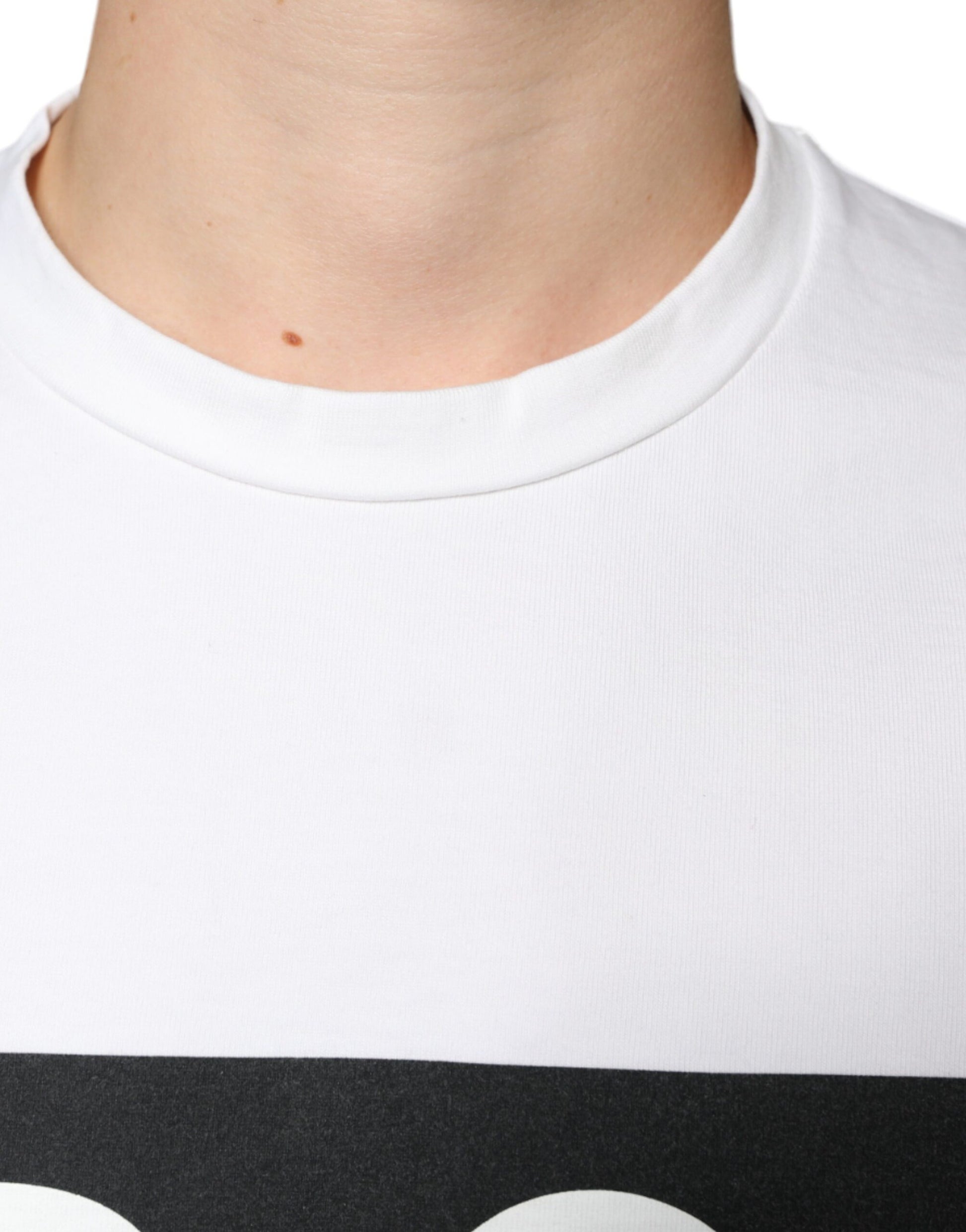 Dolce & Gabbana White Cotton DG Logo Print Casual T-shirt by Dolce & Gabbana