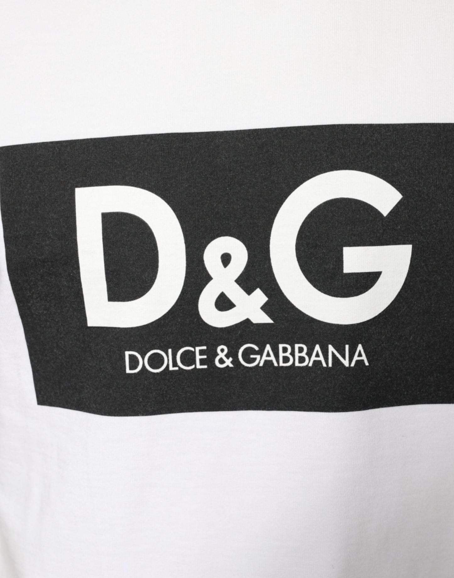 Dolce & Gabbana White Cotton DG Logo Print Casual T-shirt by Dolce & Gabbana