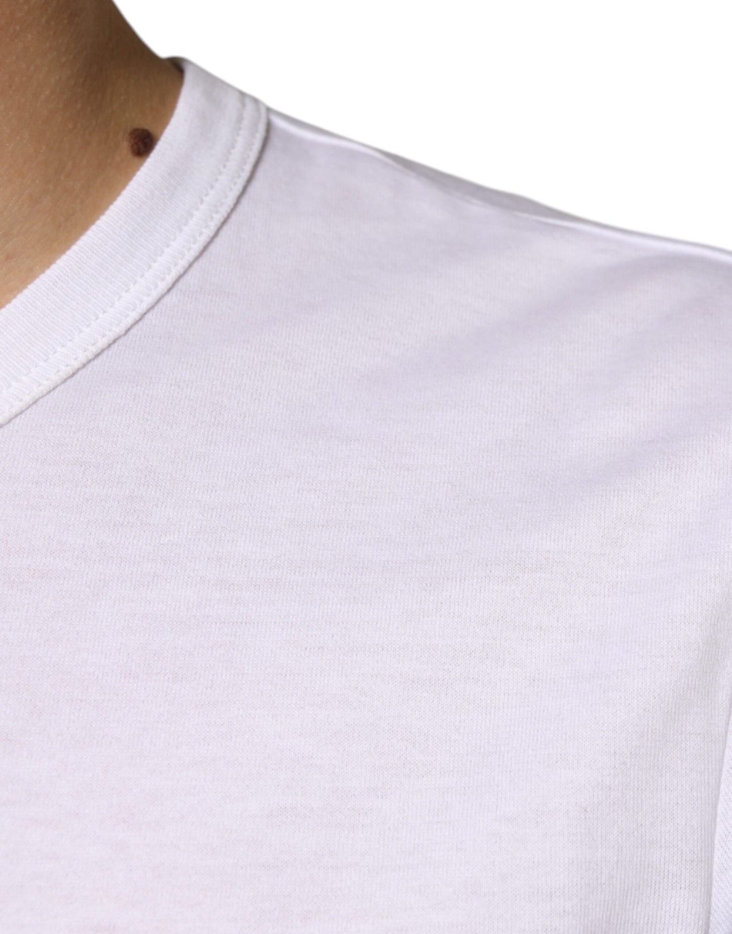 Dolce & Gabbana White Cotton Pocket Short Sleeves T-shirt by Dolce & Gabbana