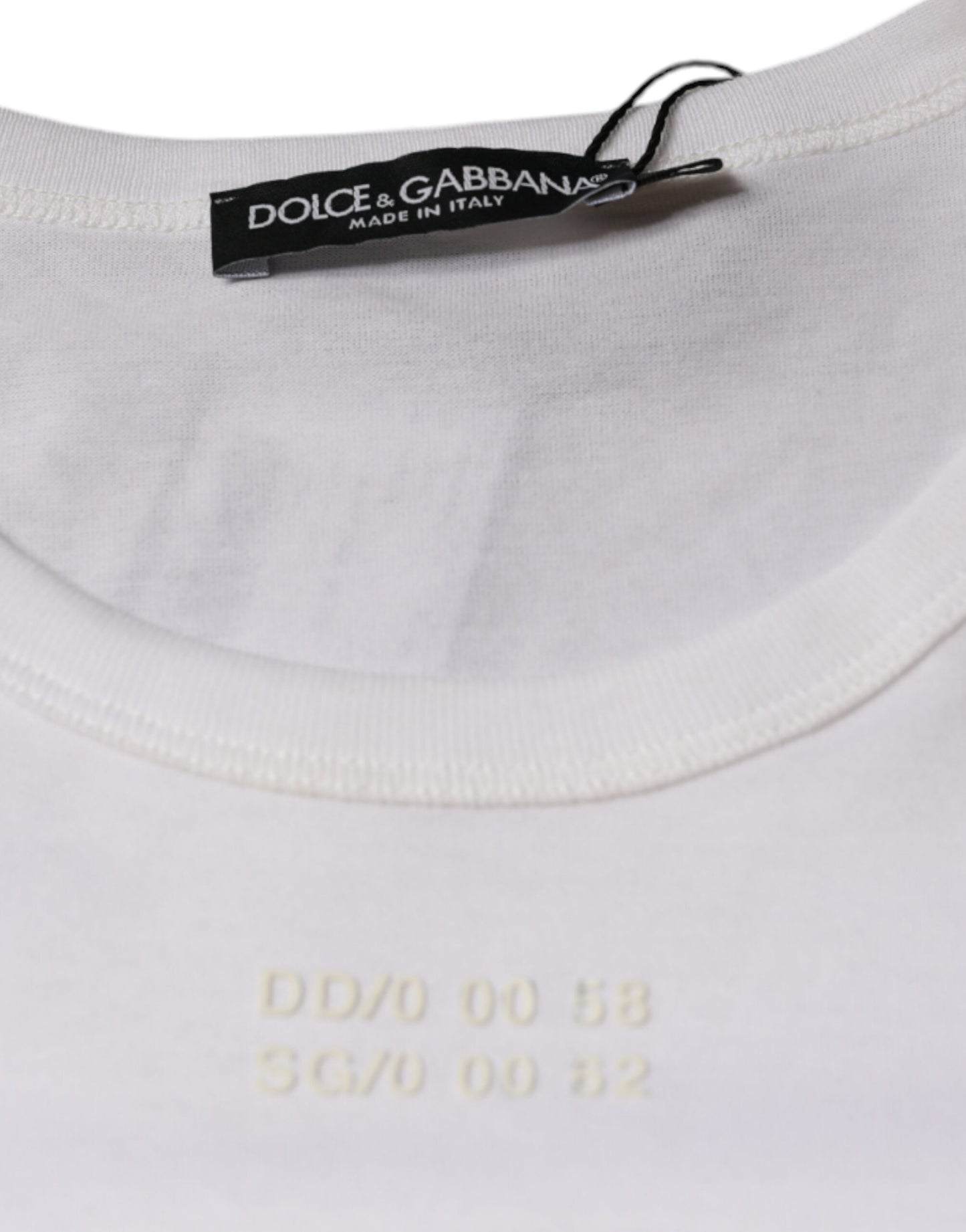 Dolce & Gabbana White Cotton Pocket Short Sleeves T-shirt by Dolce & Gabbana