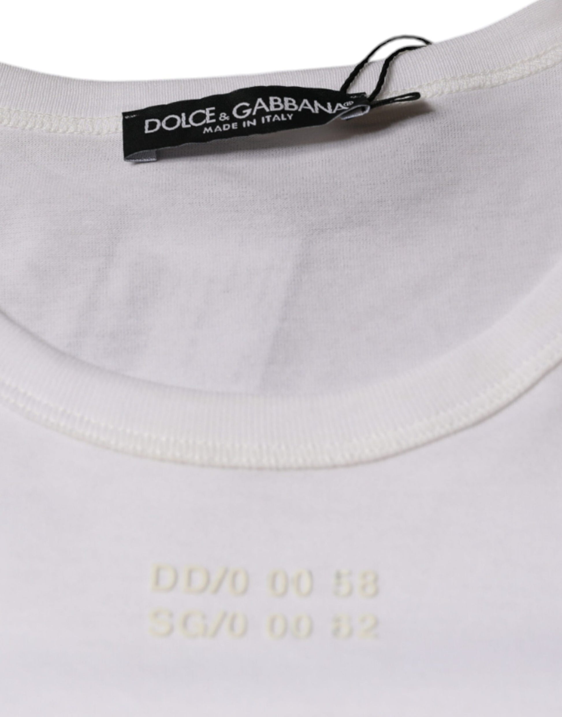 Dolce & Gabbana White Cotton Pocket Short Sleeves T-shirt by Dolce & Gabbana