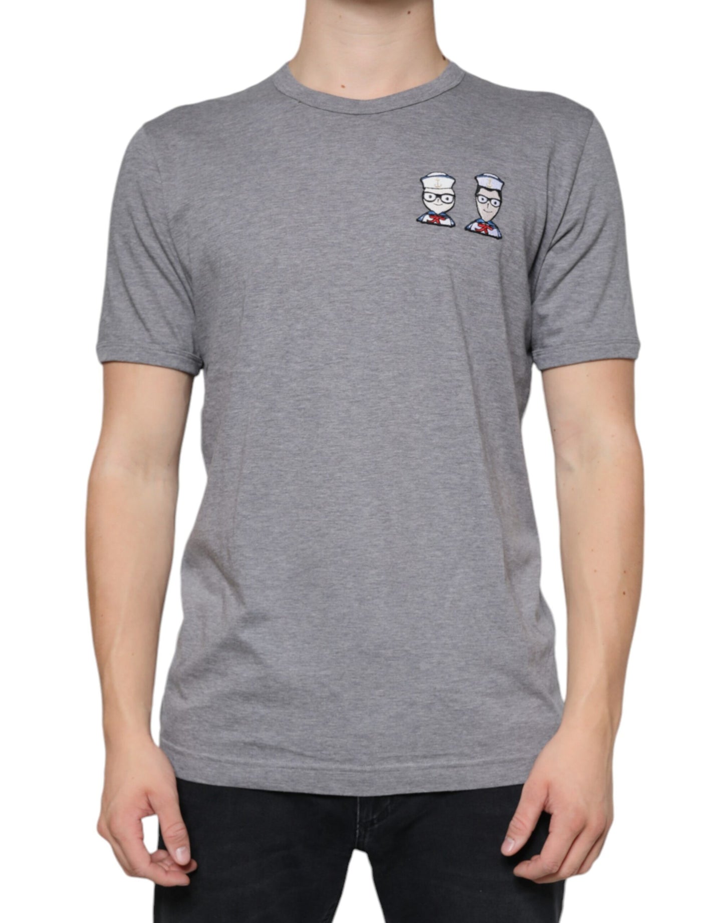 Dolce & Gabbana Gray Cotton #DGFamily Short Sleeves T-shirt by Dolce & Gabbana