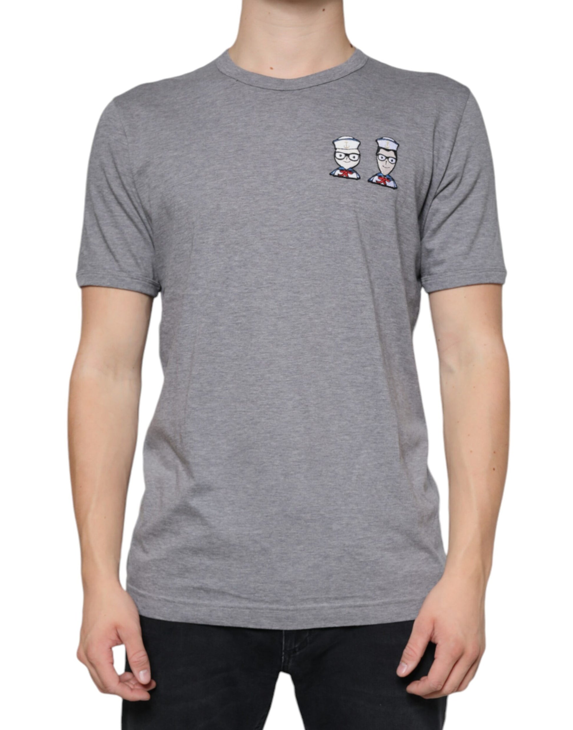 Dolce & Gabbana Gray Cotton #DGFamily Short Sleeves T-shirt by Dolce & Gabbana
