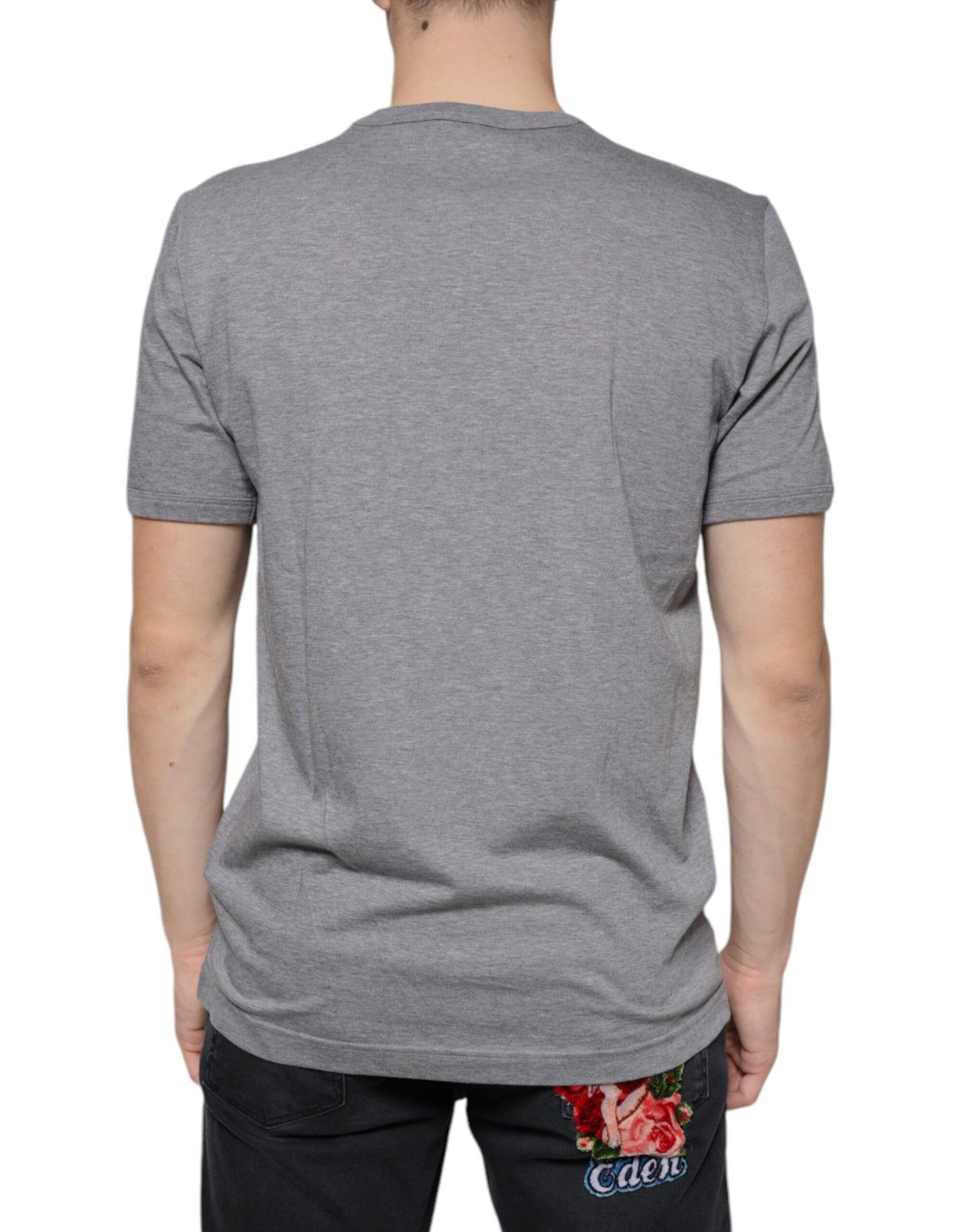 Dolce & Gabbana Gray Cotton #DGFamily Short Sleeves T-shirt by Dolce & Gabbana