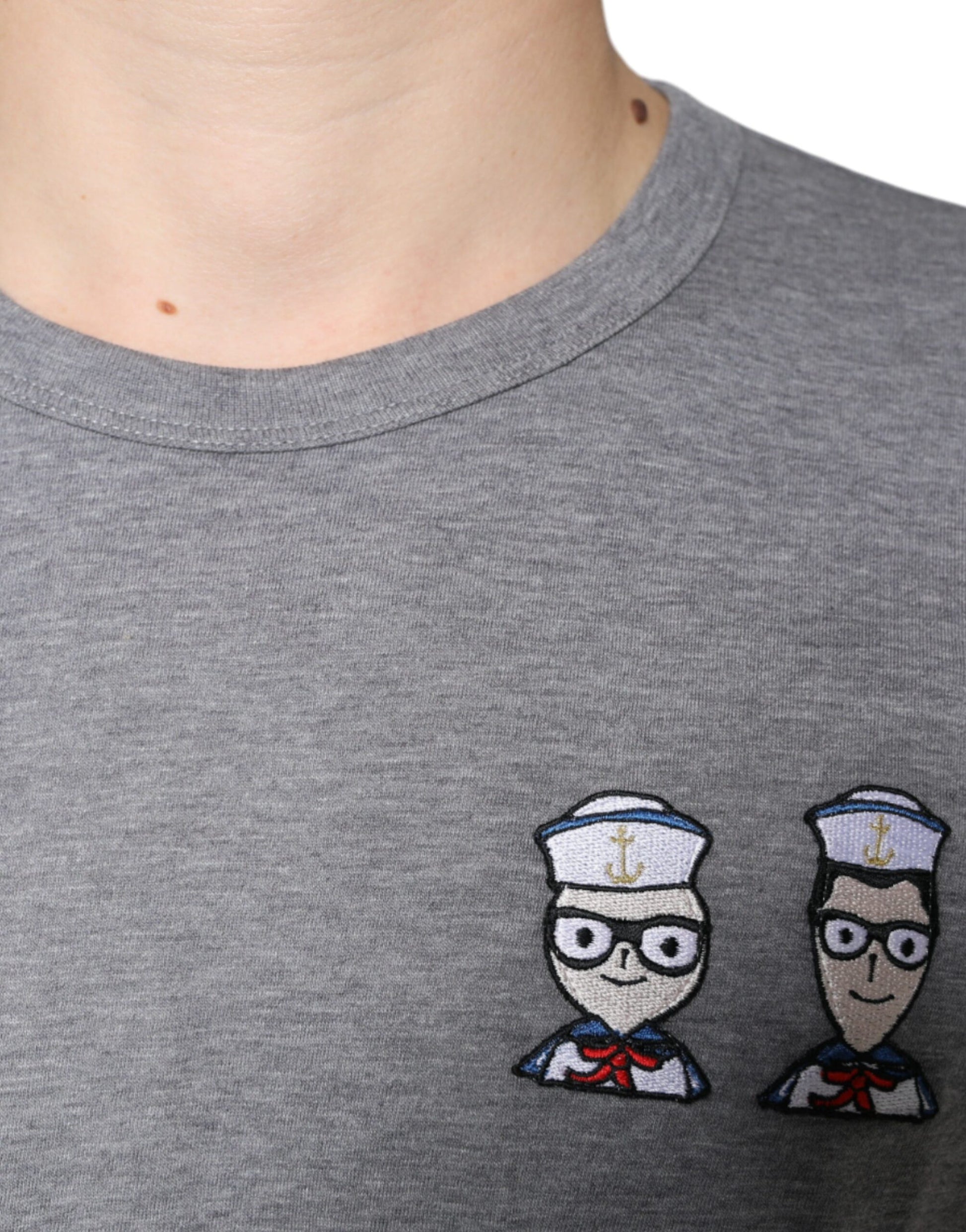 Dolce & Gabbana Gray Cotton #DGFamily Short Sleeves T-shirt by Dolce & Gabbana