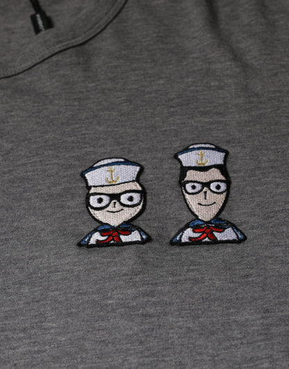 Dolce & Gabbana Gray Cotton #DGFamily Short Sleeves T-shirt by Dolce & Gabbana