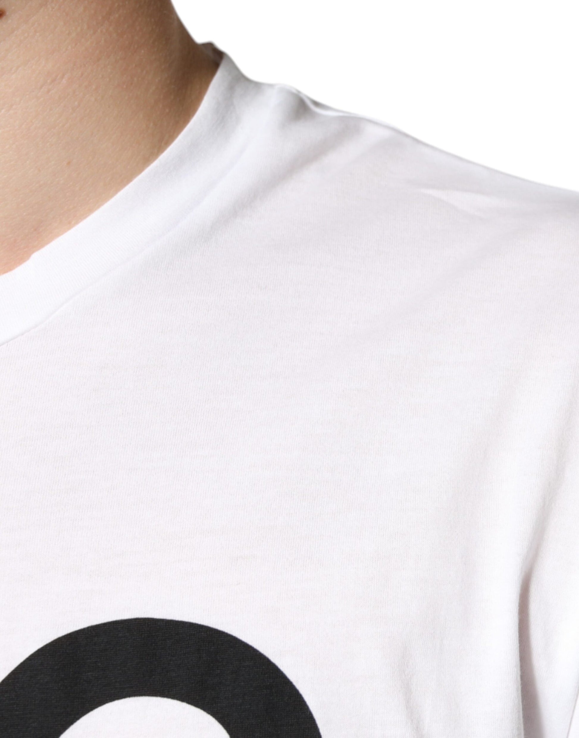 Dolce & Gabbana White Cotton DG Logo Print Casual T-shirt by Dolce & Gabbana