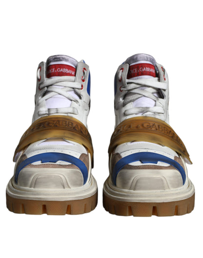 Baskets de randonnée en cuir multicolore Dolce &amp; Gabbana