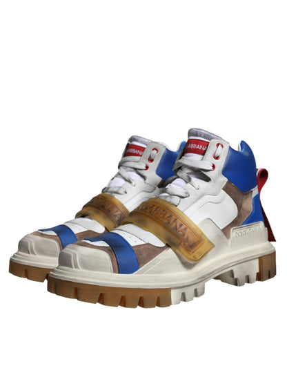Baskets de randonnée en cuir multicolore Dolce &amp; Gabbana