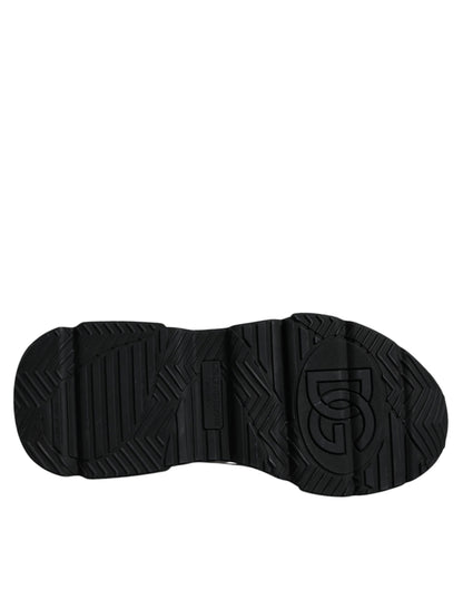 Dolce & Gabbana White Black Logo Plaque Daymaster Sneakers Shoes by Dolce & Gabbana