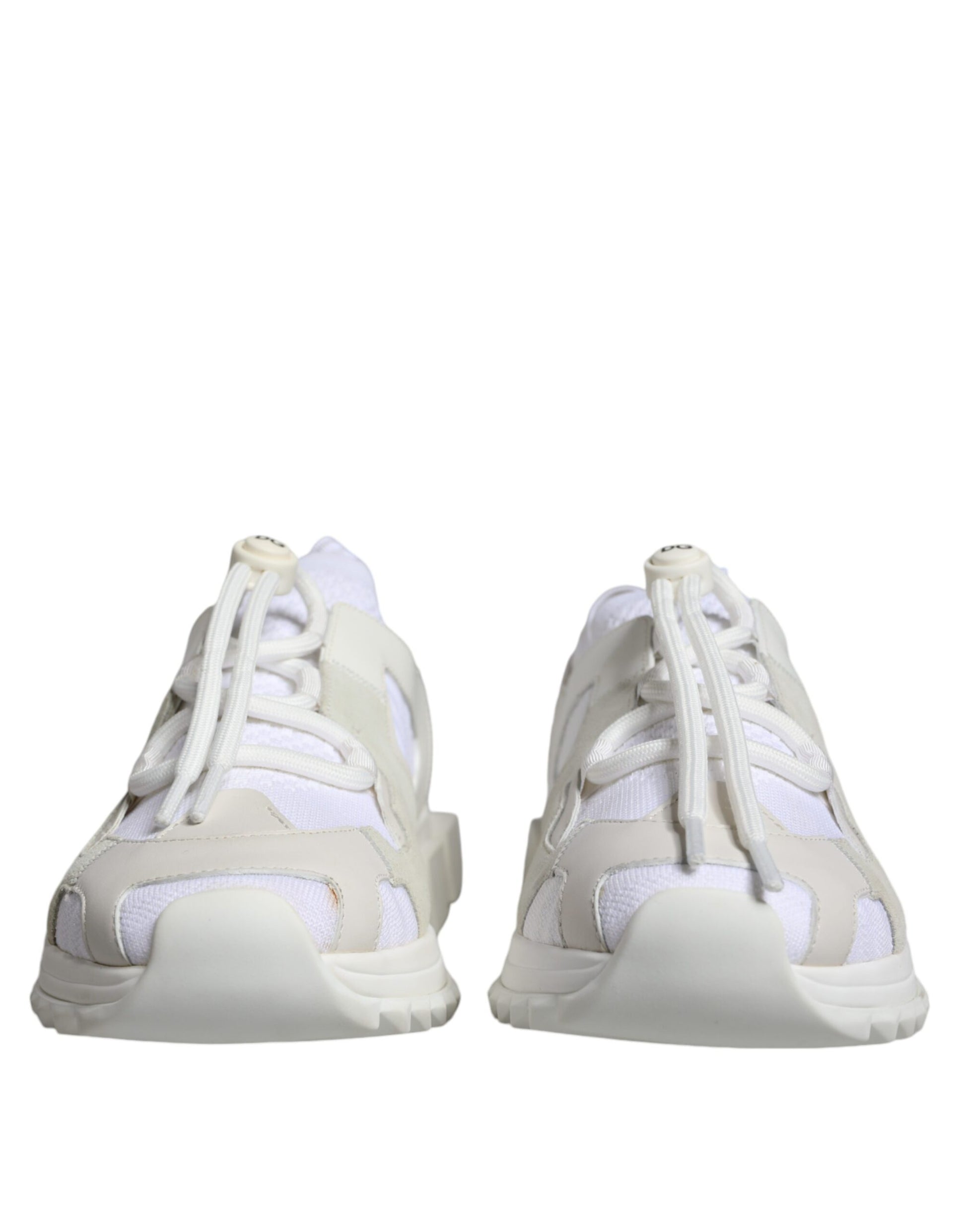 Dolce & Gabbana White Mesh Sorrento Trekking Sneakers Shoes by Dolce & Gabbana