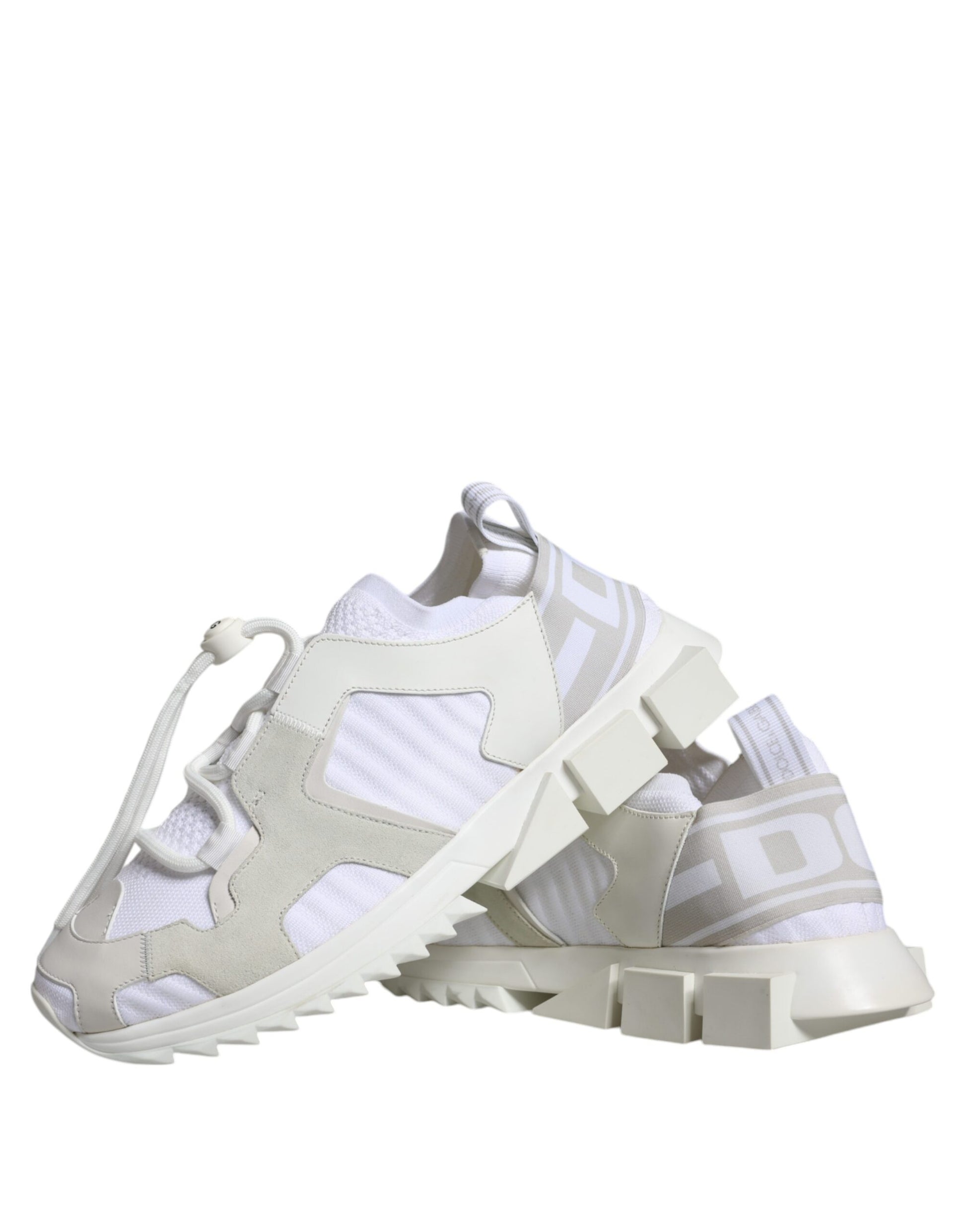 Dolce & Gabbana White Mesh Sorrento Trekking Sneakers Shoes by Dolce & Gabbana
