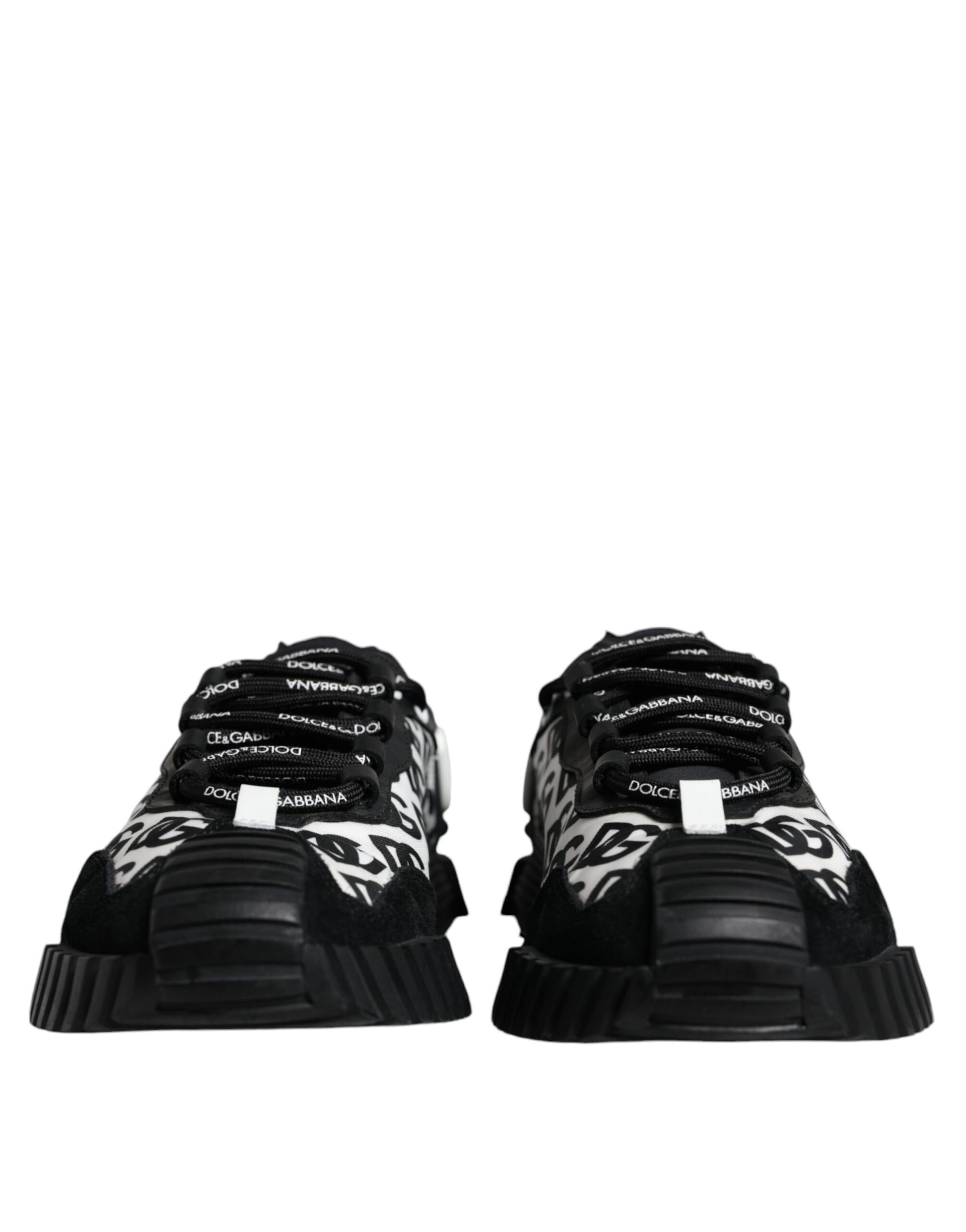 Dolce & Gabbana Black Logo Lace Up Low Top NS1 Sneakers Shoes by Dolce & Gabbana
