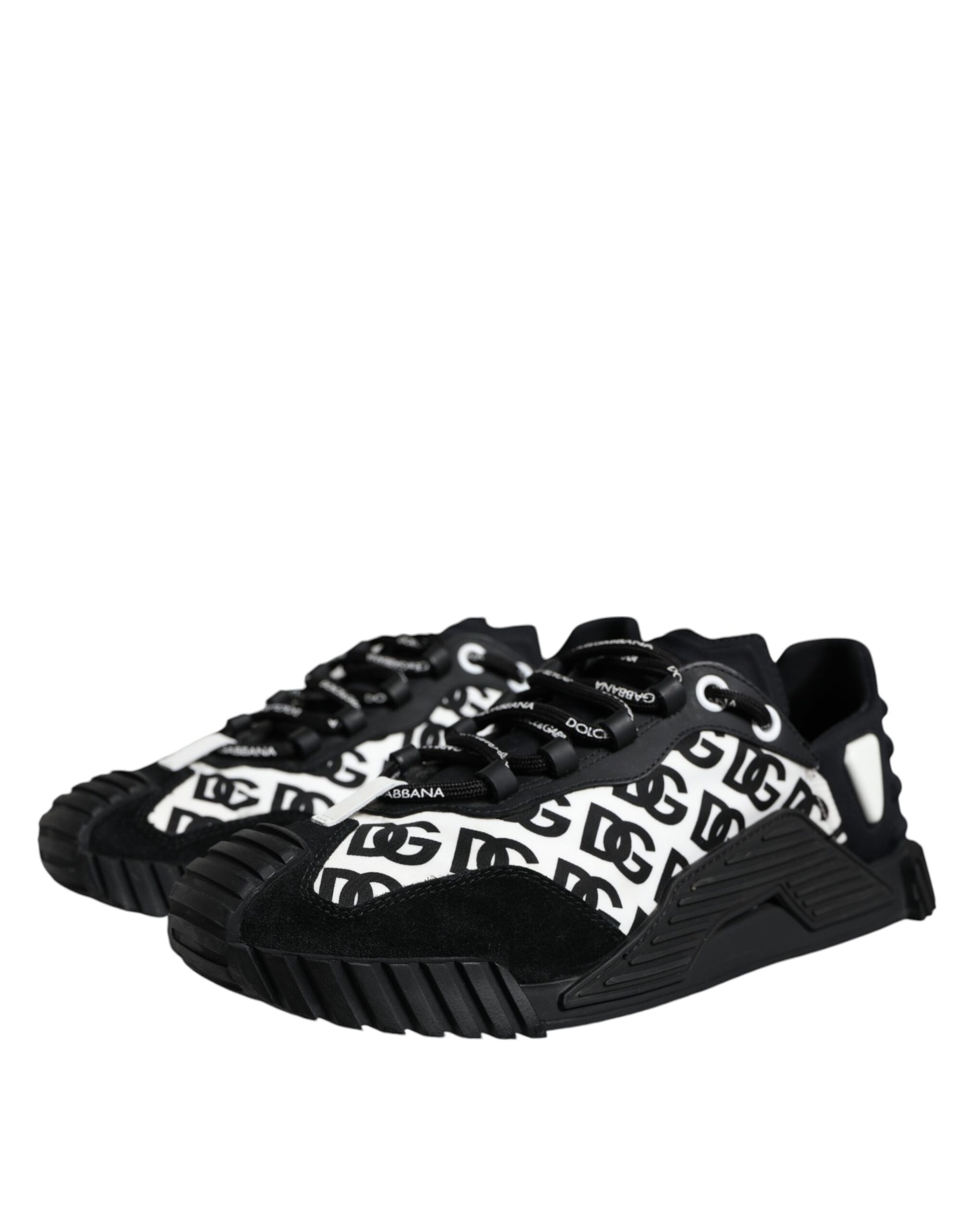 Dolce & Gabbana Black Logo Lace Up Low Top NS1 Sneakers Shoes by Dolce & Gabbana