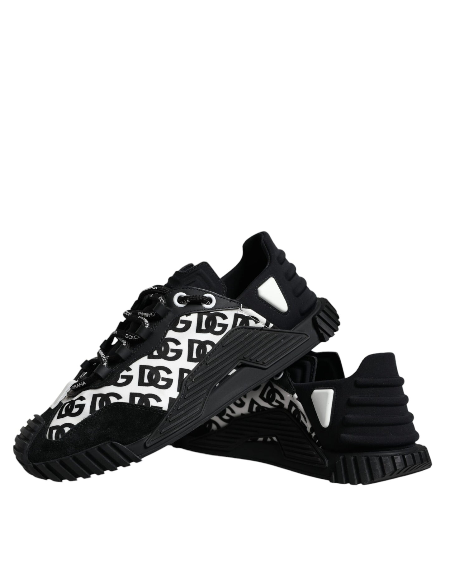 Dolce & Gabbana Black Logo Lace Up Low Top NS1 Sneakers Shoes by Dolce & Gabbana