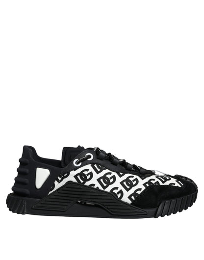Dolce & Gabbana Black Logo Lace Up Low Top NS1 Sneakers Shoes by Dolce & Gabbana