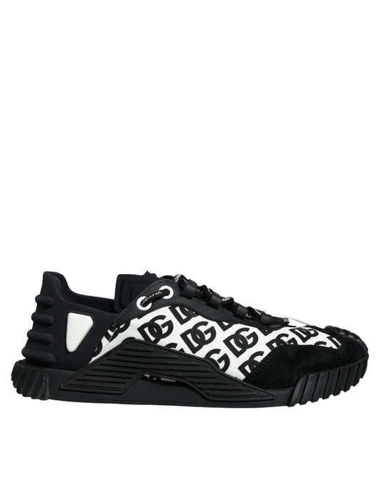 Dolce & Gabbana Black Logo Lace Up Low Top NS1 Sneakers Shoes by Dolce & Gabbana