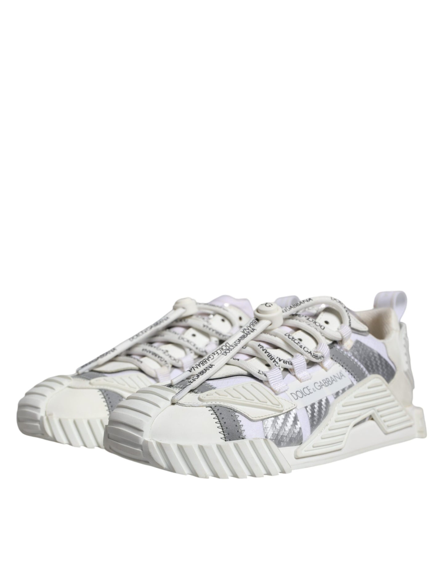 Dolce & Gabbana White Lace Up Low Top NS1 Sneakers Shoes by Dolce & Gabbana