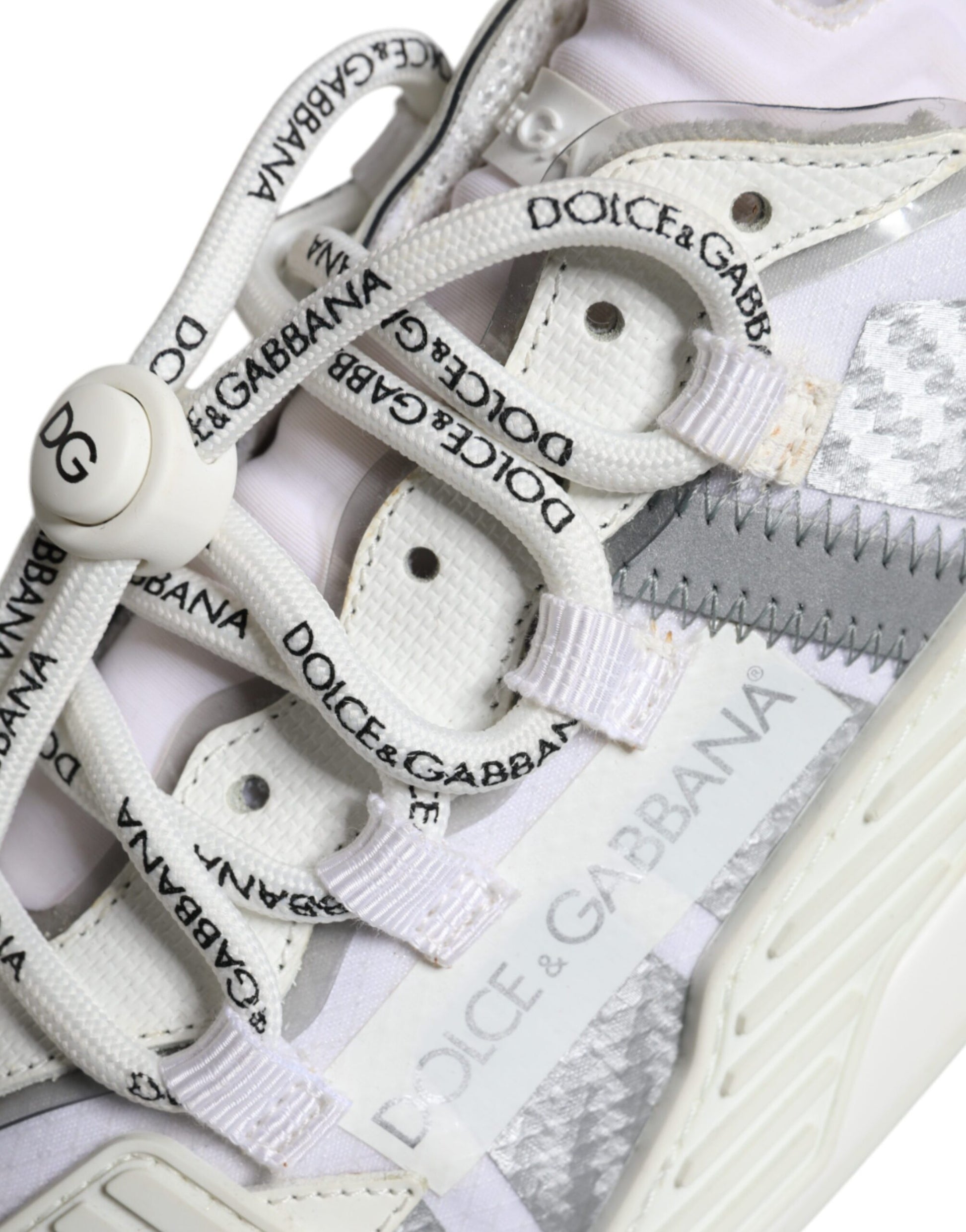 Dolce & Gabbana White Lace Up Low Top NS1 Sneakers Shoes by Dolce & Gabbana