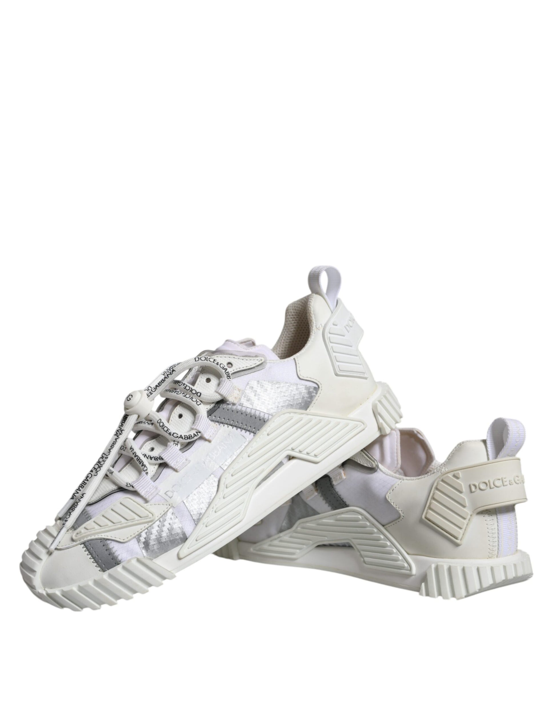 Dolce & Gabbana White Lace Up Low Top NS1 Sneakers Shoes by Dolce & Gabbana