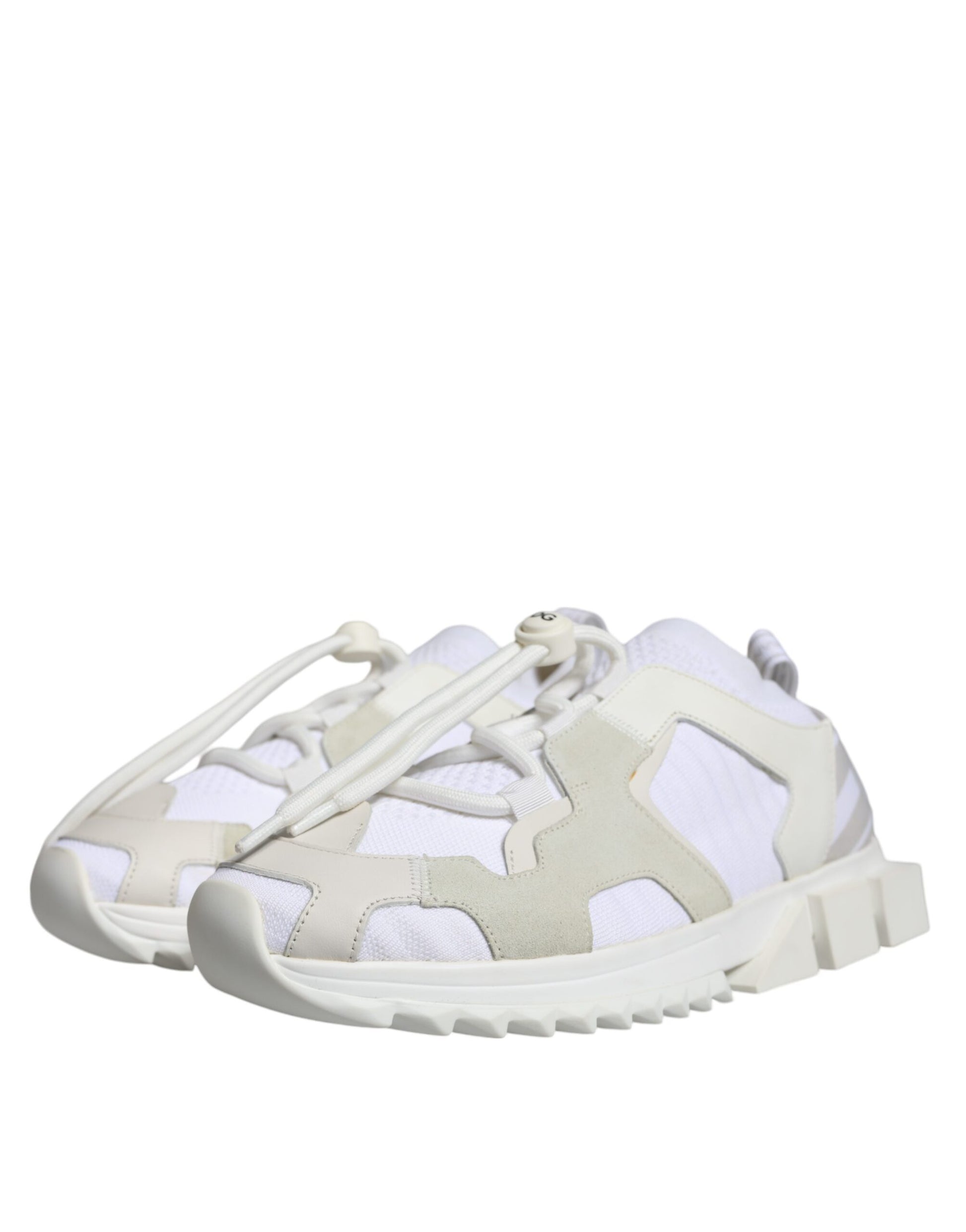 Dolce & Gabbana White Mesh Sorrento Trekking Sneakers Shoes by Dolce & Gabbana