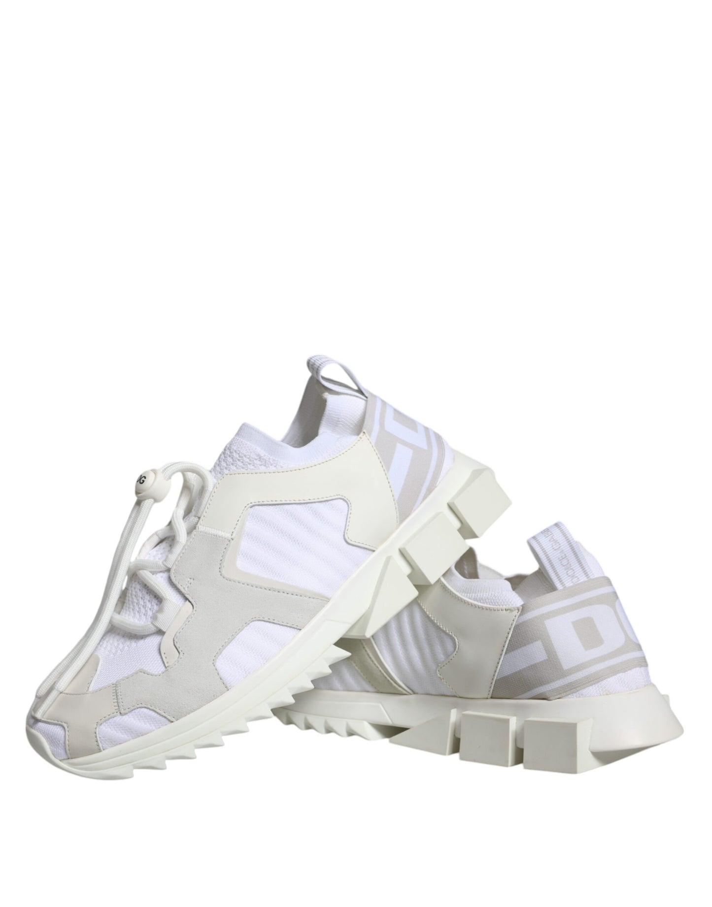 Dolce & Gabbana White Mesh Sorrento Trekking Sneakers Shoes by Dolce & Gabbana