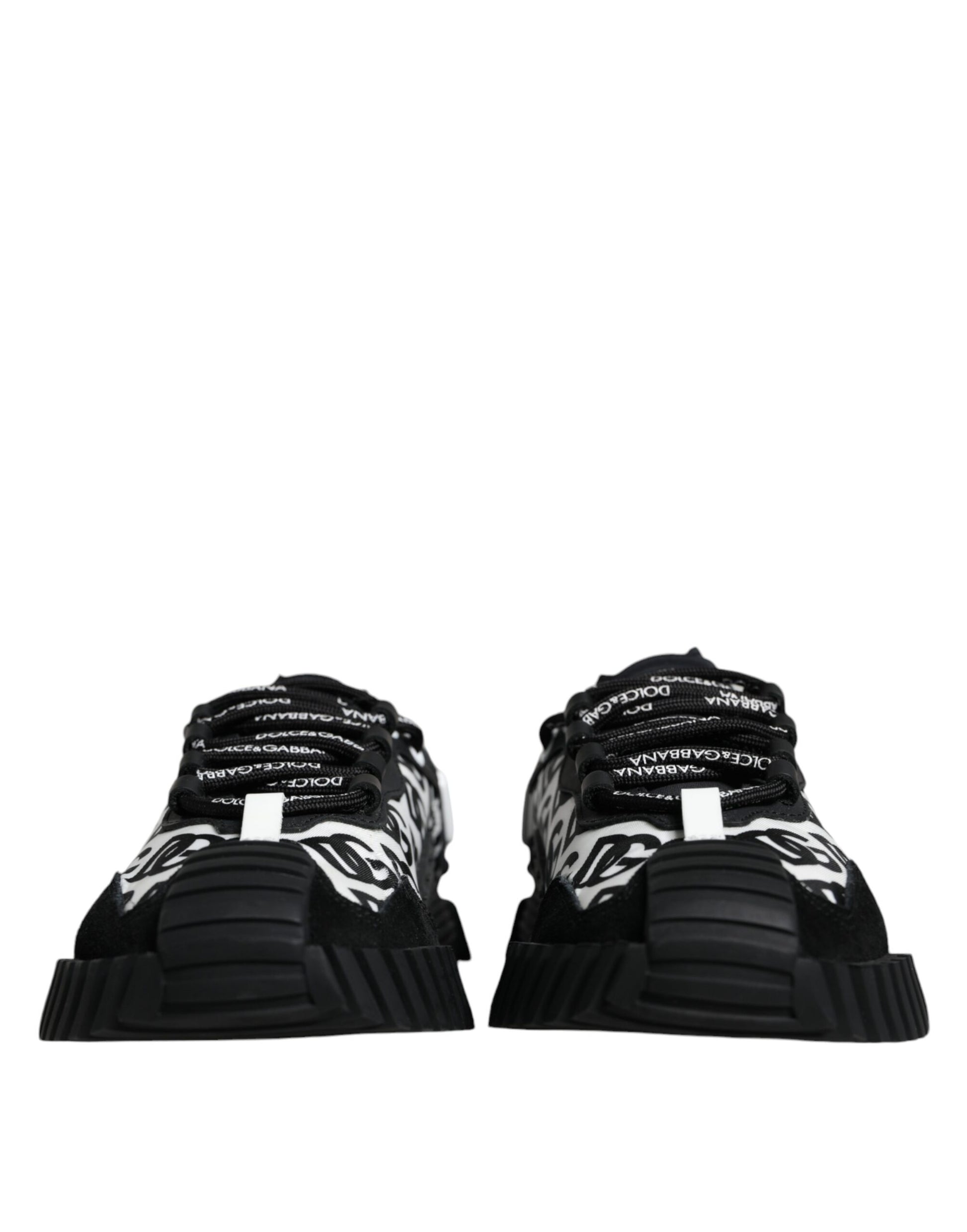 Dolce & Gabbana Black Logo Lace Up Low Top NS1 Sneakers Shoes by Dolce & Gabbana