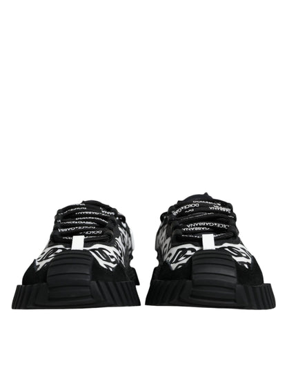 Dolce & Gabbana Black Logo Lace Up Low Top NS1 Sneakers Shoes by Dolce & Gabbana