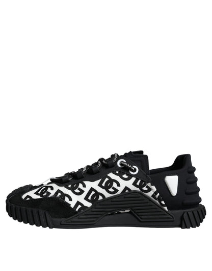 Dolce & Gabbana Black Logo Lace Up Low Top NS1 Sneakers Shoes by Dolce & Gabbana