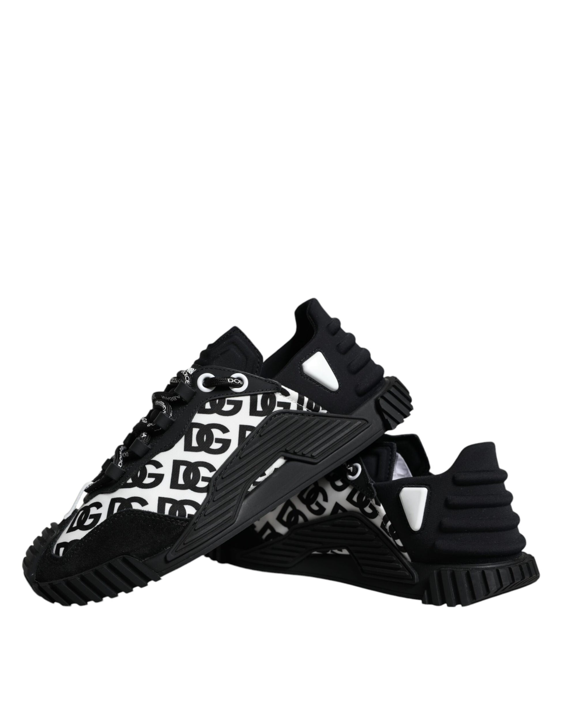 Dolce & Gabbana Black Logo Lace Up Low Top NS1 Sneakers Shoes by Dolce & Gabbana