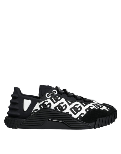 Dolce & Gabbana Black Logo Lace Up Low Top NS1 Sneakers Shoes by Dolce & Gabbana