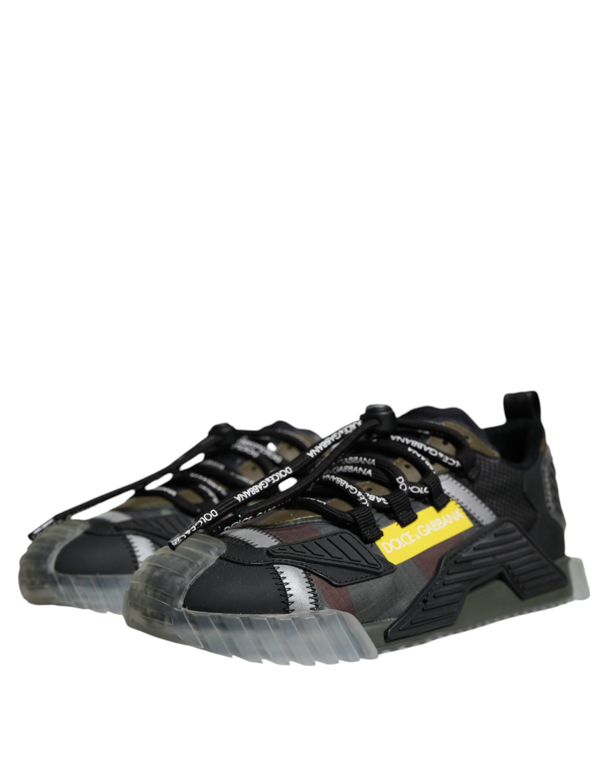 Dolce & Gabbana Multicolor Lace Up Low Top NS1 Sneakers Shoes by Dolce & Gabbana