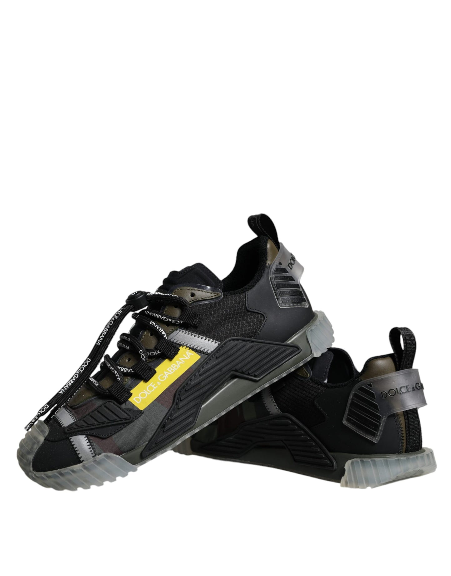 Dolce & Gabbana Multicolor Lace Up Low Top NS1 Sneakers Shoes by Dolce & Gabbana