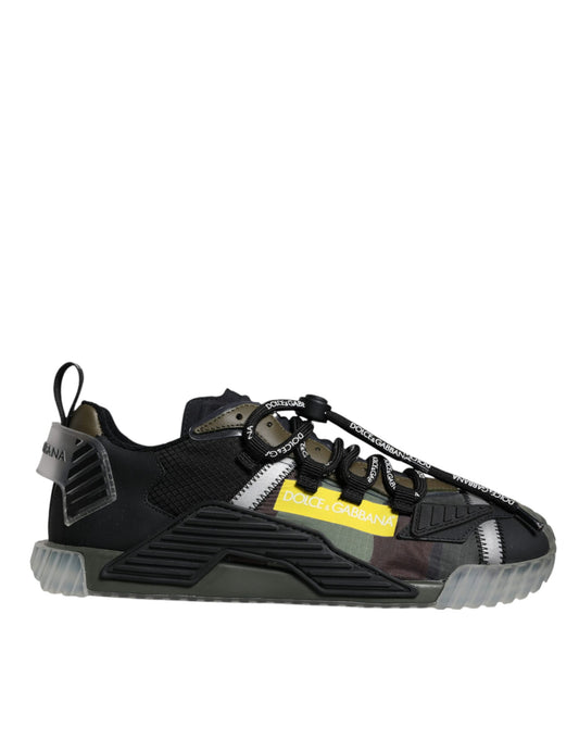 Dolce & Gabbana Multicolor Lace Up Low Top NS1 Sneakers Shoes by Dolce & Gabbana