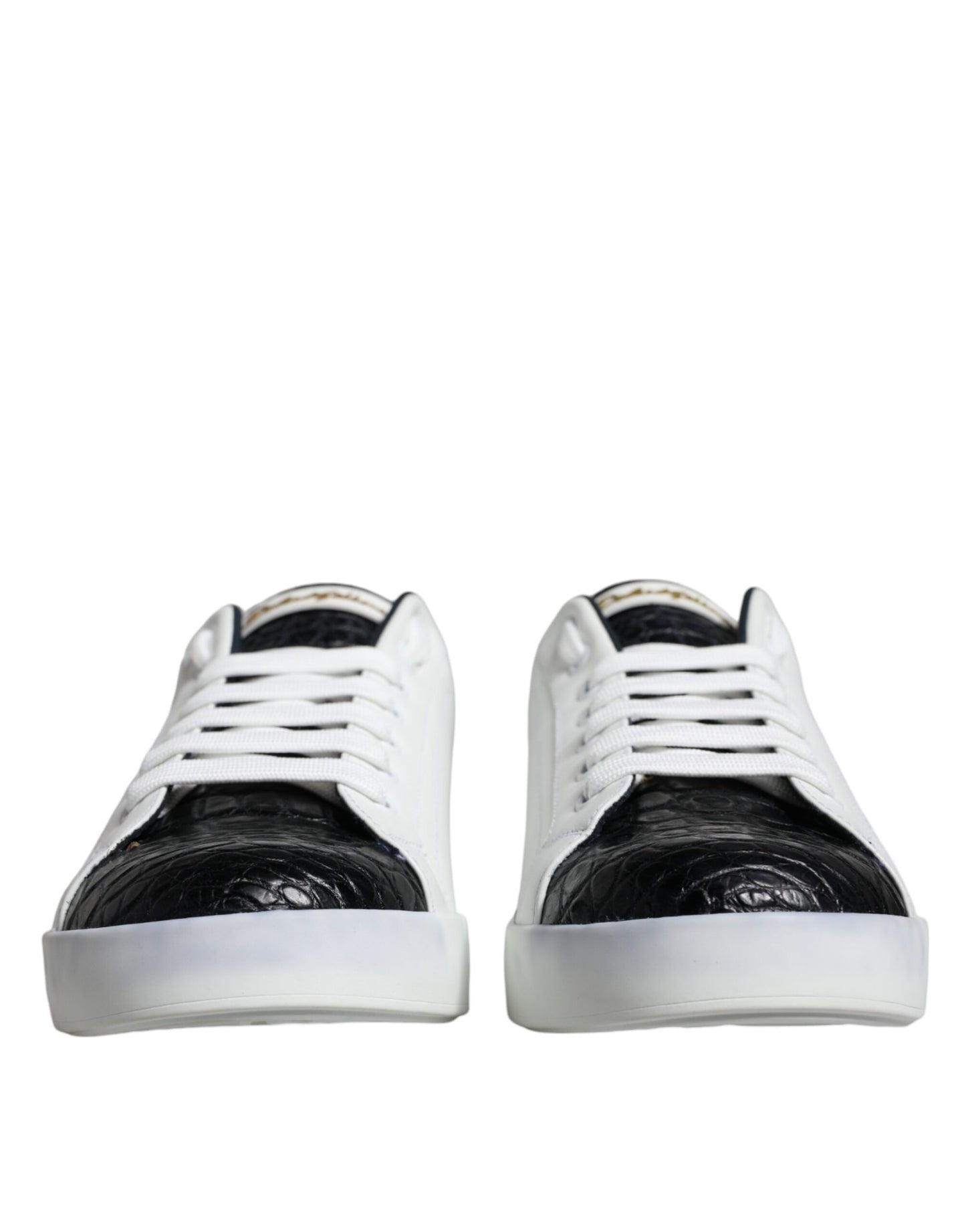 Dolce & Gabbana White Leather Logo Portofino Sneaker Shoes by Dolce & Gabbana