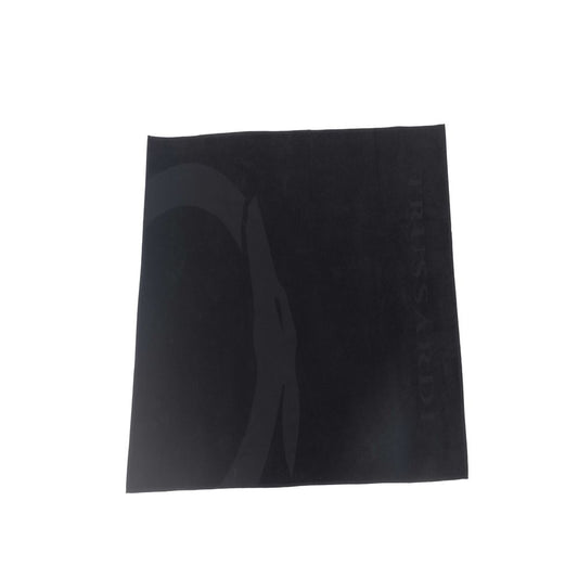 Serviette de plage Trussardi Beachwear en coton noir pour homme