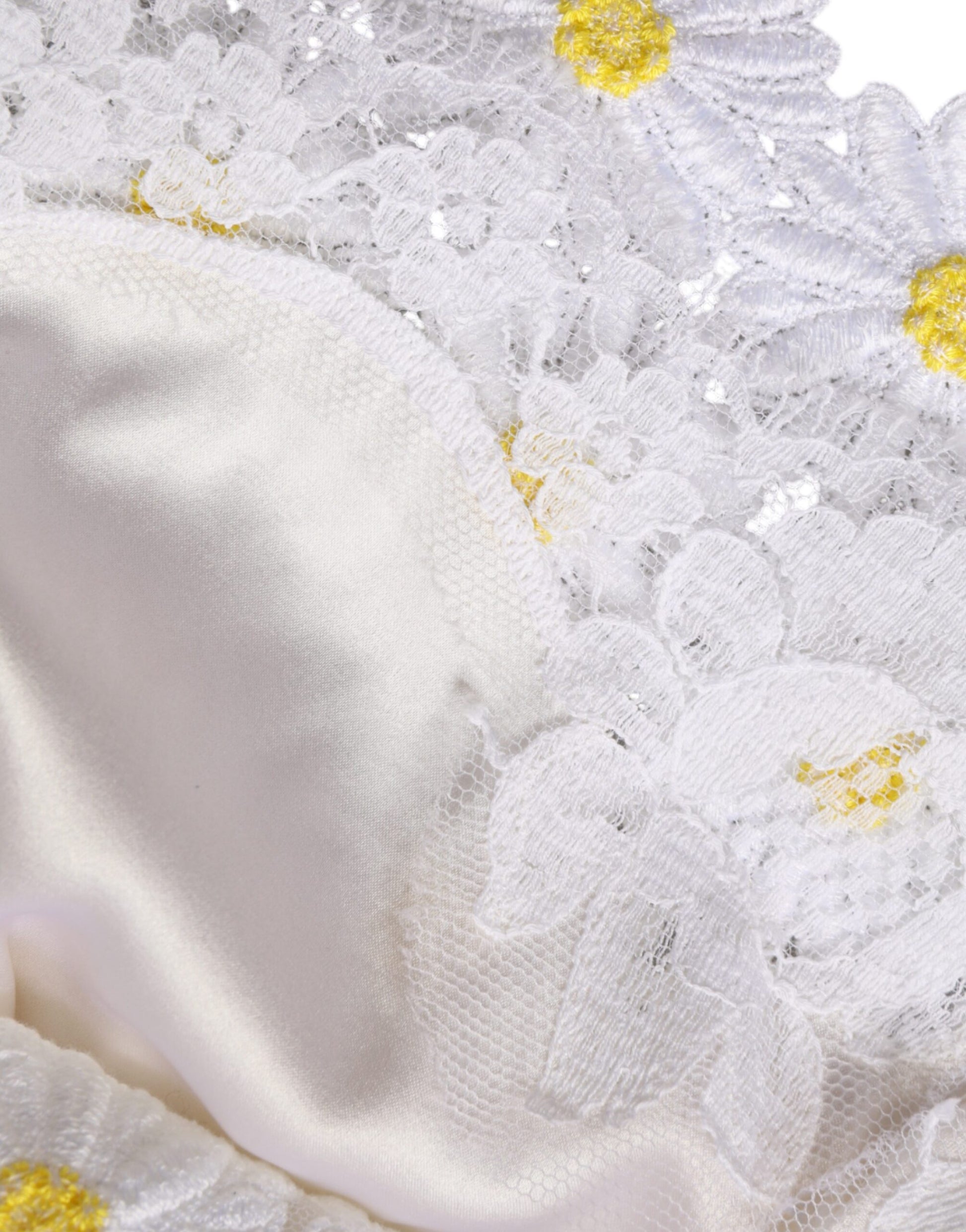 Dolce & Gabbana White Daisy Macrame Lace Sheath Midi Dress by Dolce & Gabbana