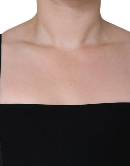 Dolce & Gabbana Black Zipper Bodycon Sheath Midi Dress by Dolce & Gabbana