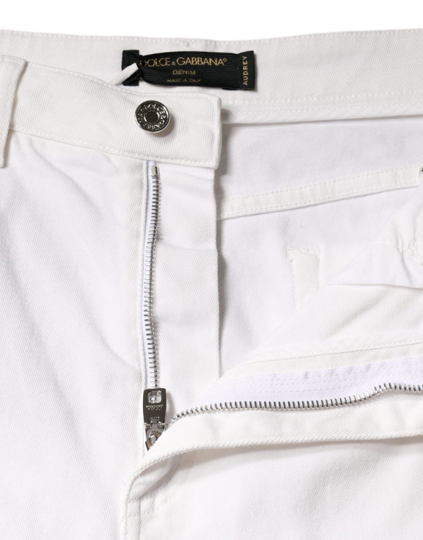 Dolce & Gabbana White Cotton Stretch AUDREY Skinny Jeans by Dolce & Gabbana