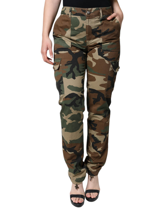 Dolce & Gabbana Multicolor Camouflage Cargo Pants by Dolce & Gabbana