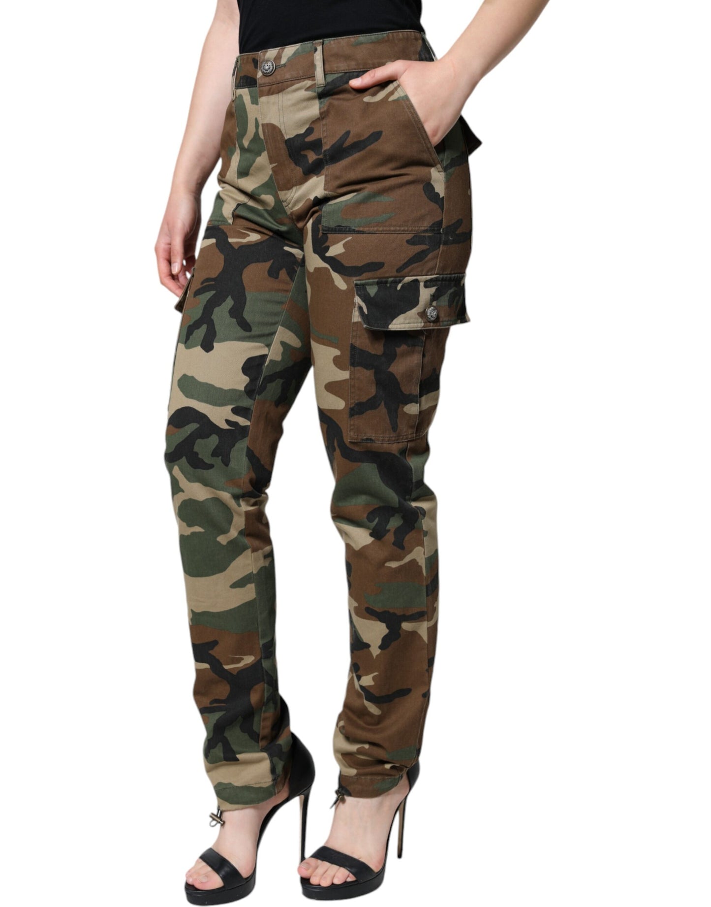 Dolce & Gabbana Multicolor Camouflage Cargo Pants by Dolce & Gabbana