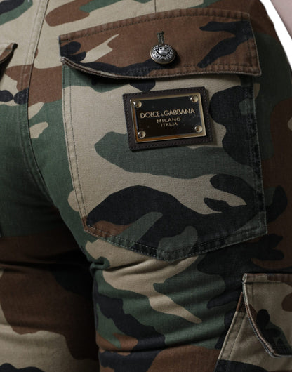Dolce & Gabbana Multicolor Camouflage Cargo Pants by Dolce & Gabbana