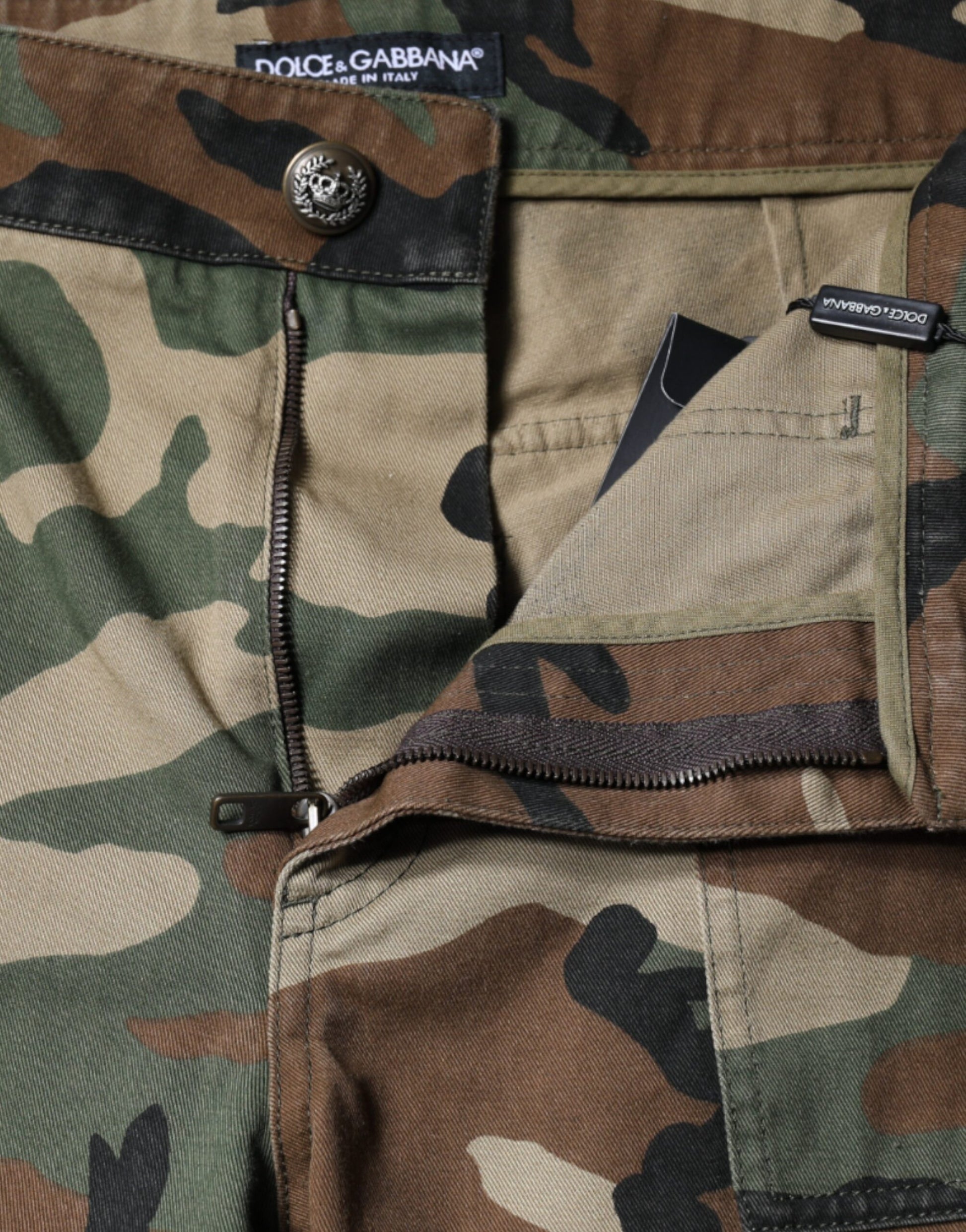 Dolce & Gabbana Multicolor Camouflage Cargo Pants by Dolce & Gabbana