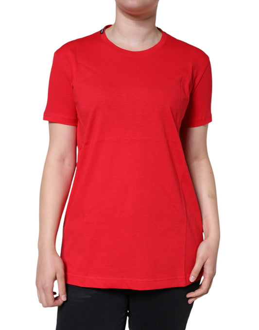 Dolce & Gabbana Red Cotton Crew Neck Short Sleeve Tee T-shirt by Dolce & Gabbana
