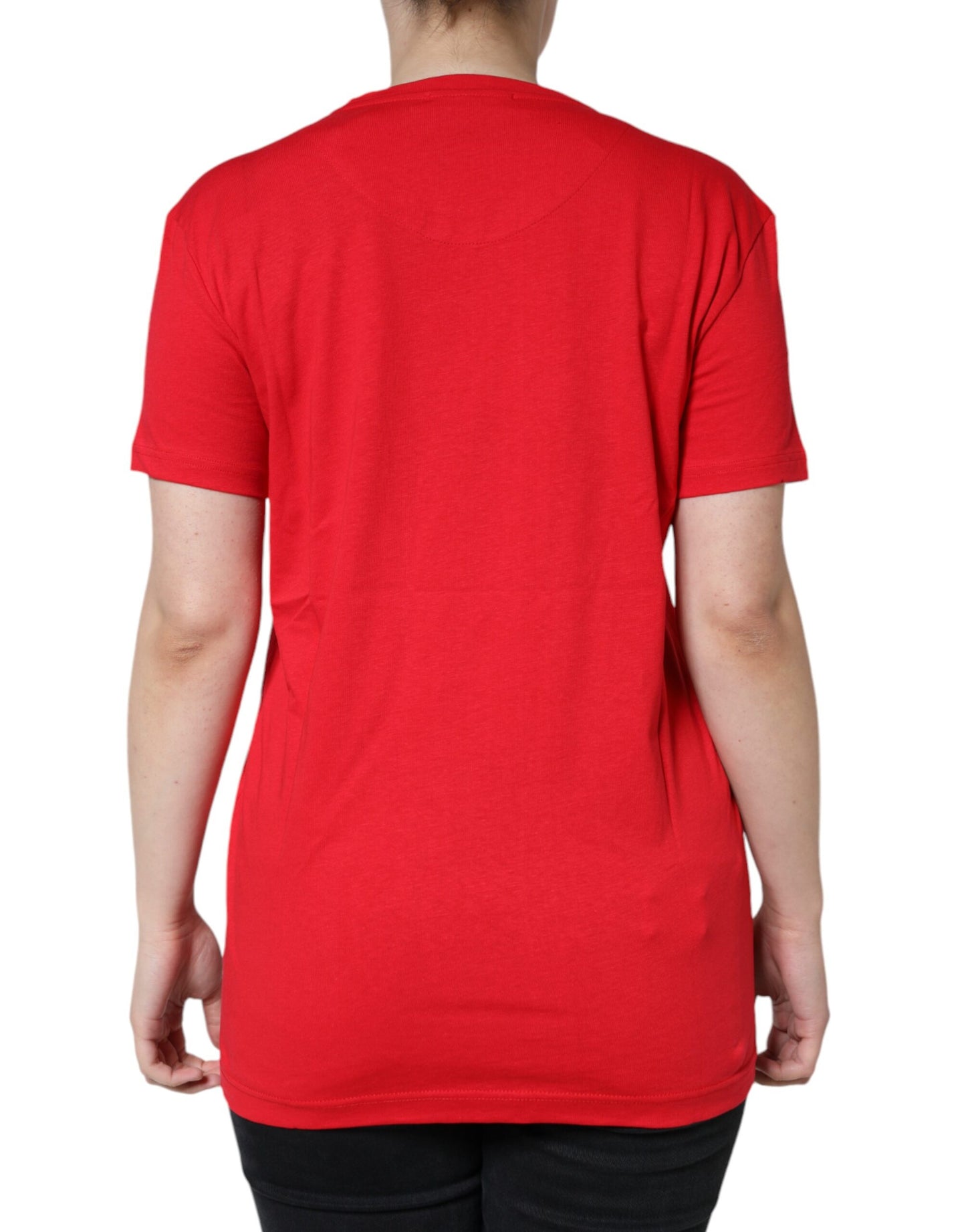 Dolce & Gabbana Red Cotton Crew Neck Short Sleeve Tee T-shirt by Dolce & Gabbana