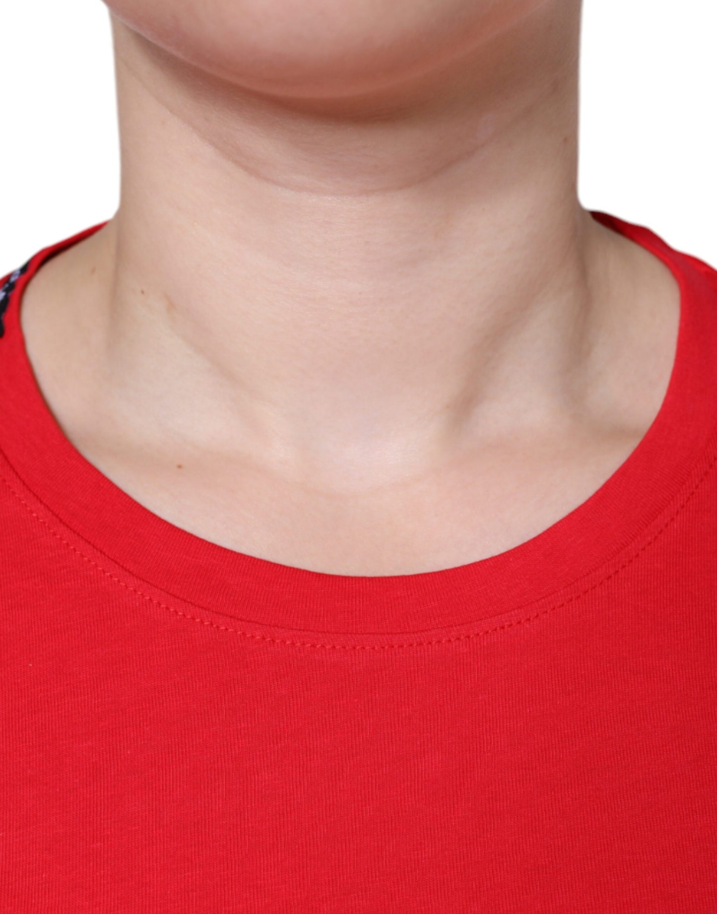 Dolce & Gabbana Red Cotton Crew Neck Short Sleeve Tee T-shirt by Dolce & Gabbana
