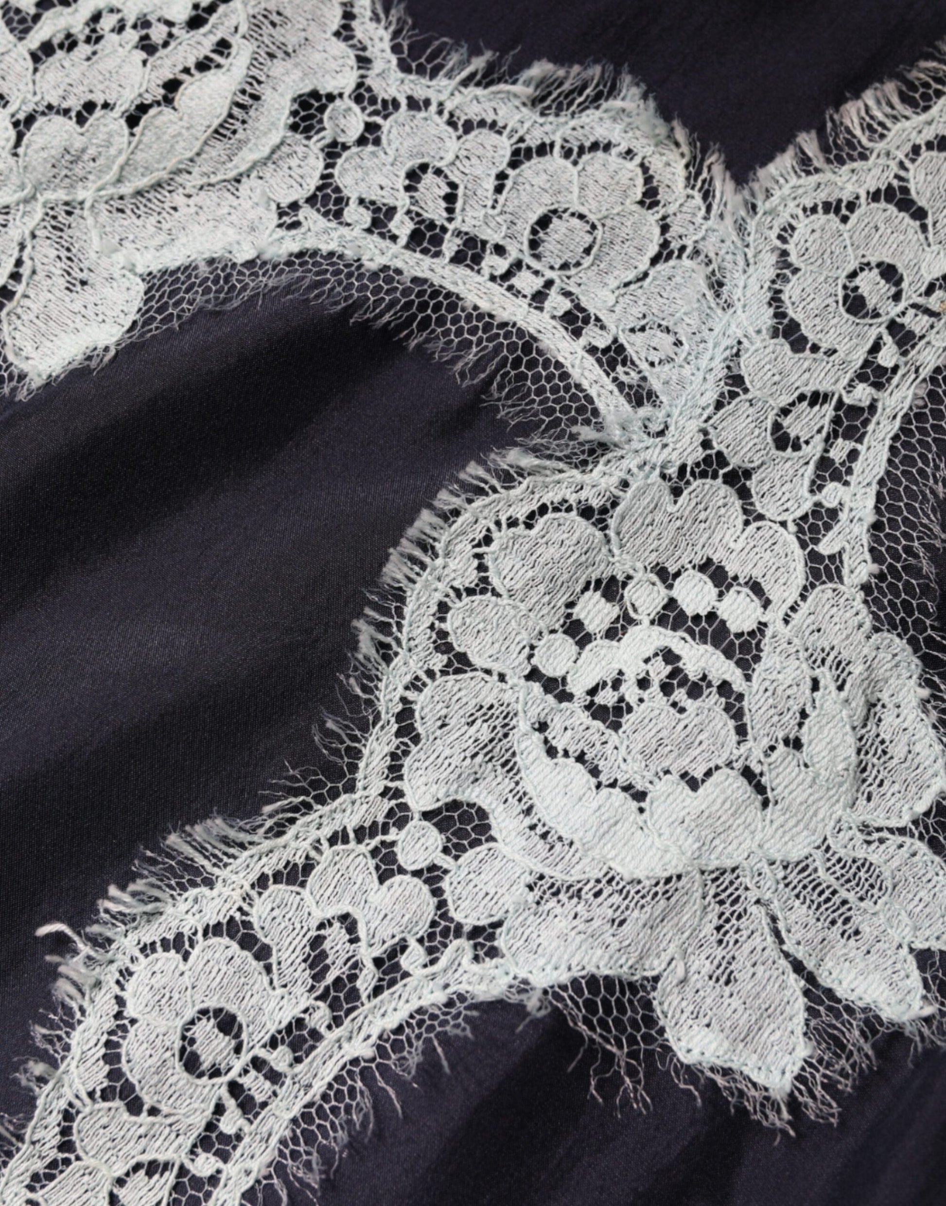 Dolce & Gabbana Blue Floral Lace Silk Sleeveless Tank Top by Dolce & Gabbana