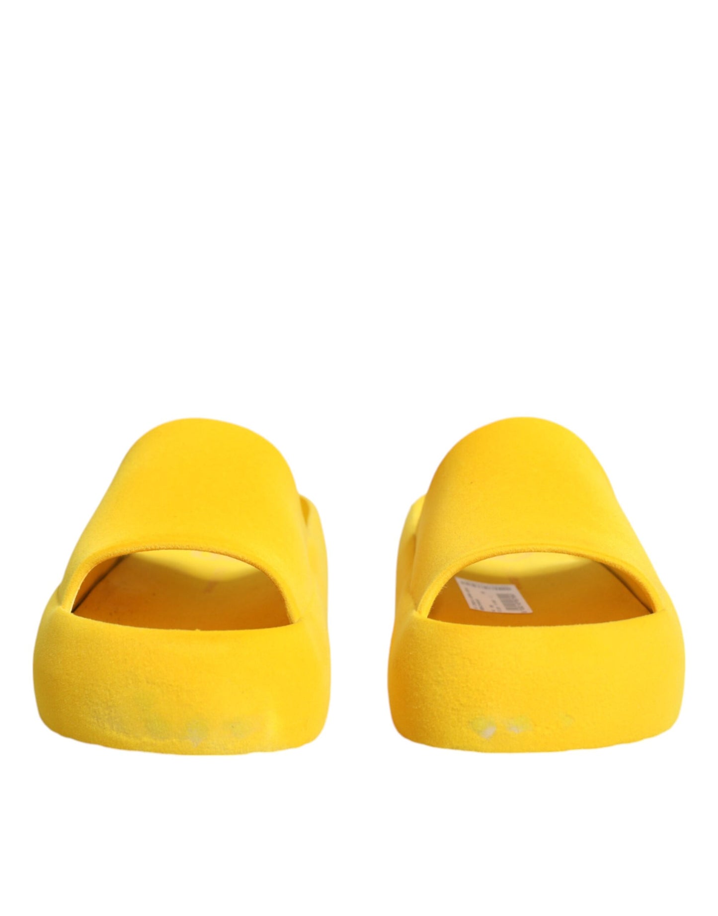 Dolce & Gabbana Yellow Rubber Slides Sandals Beachwear Shoes by Dolce & Gabbana
