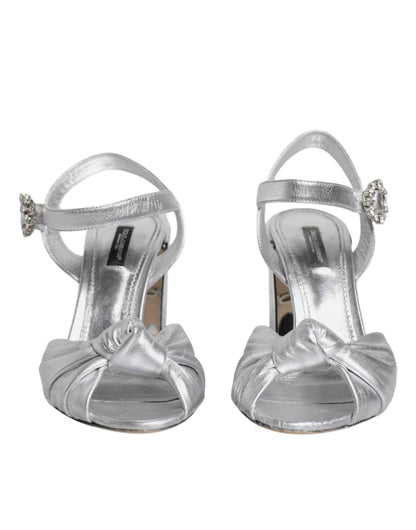 Dolce & Gabbana Silver Mirror Heels KEIRA Sandals Shoes by Dolce & Gabbana